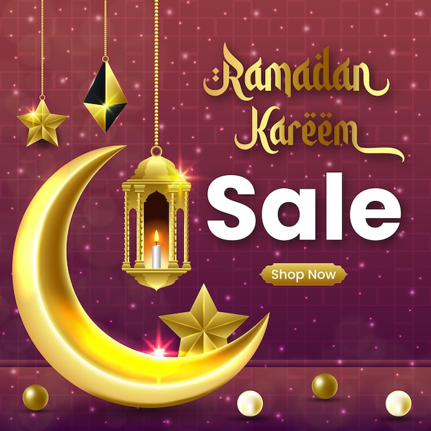 Vector ramadan kareem traditioneel islamitisch festival social media post banner