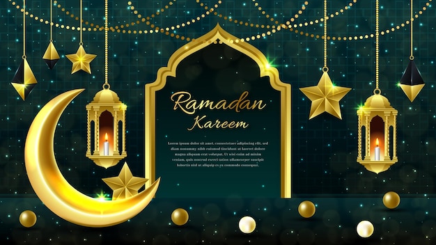 Vector ramadan kareem traditionele islamitische festival religieuze achtergrond