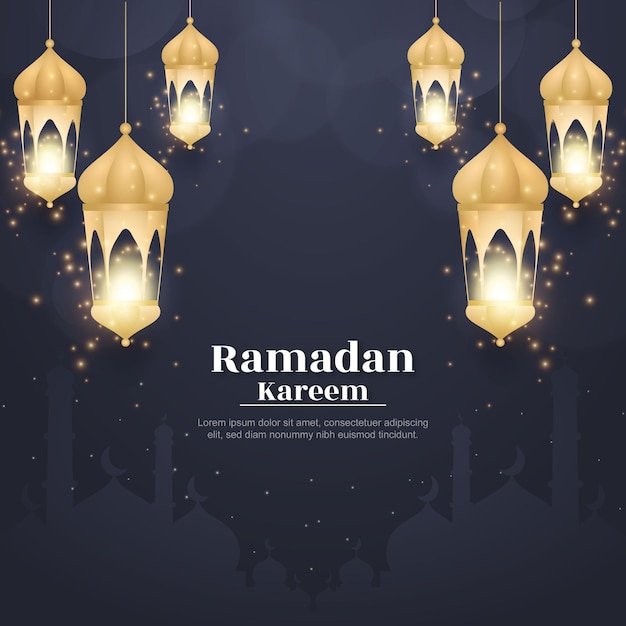 Ramadan Kareem traditionele islamitische festival religieuze banner