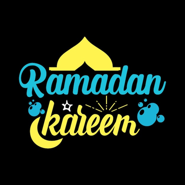 Lettere tipografiche ramadan kareem per t-shirt