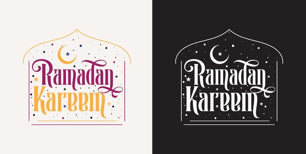 Vettore di tipografia del Ramadan Kareem