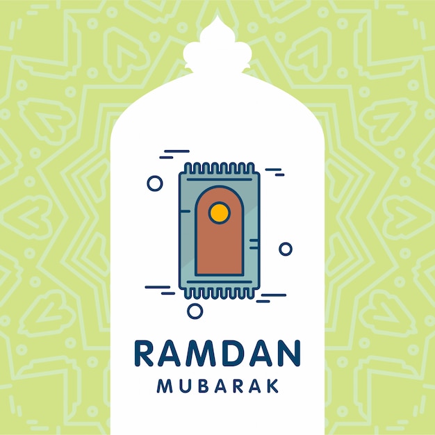 Ramadan kareem typogrpahic e design creativo vettoriale