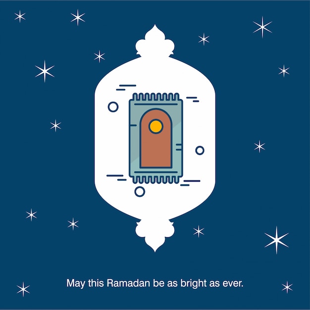 Ramadan kareem typogrpahic e design creativo vettoriale