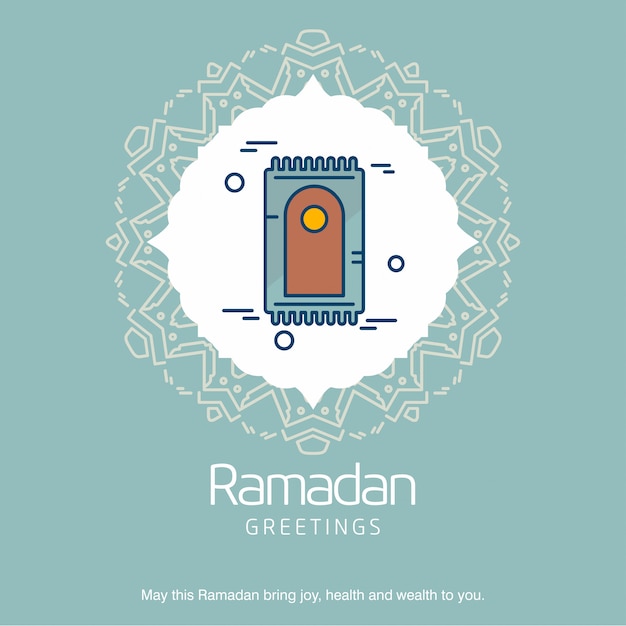 Ramadan kareem typogrpahic e design creativo vettoriale