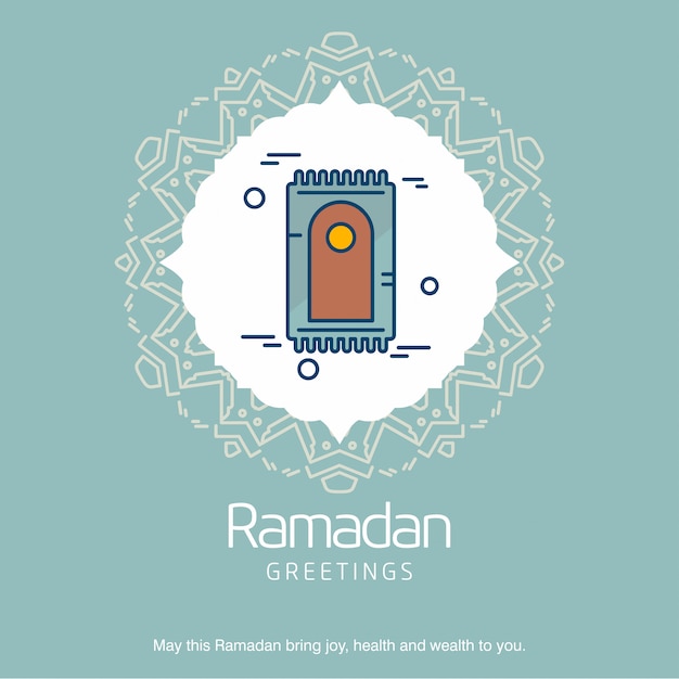 Ramadan Kareem typogrpahic en creatief ontwerp vector