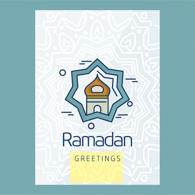 Ramadan kareem typogrpahic con il vettore di disegno creativo