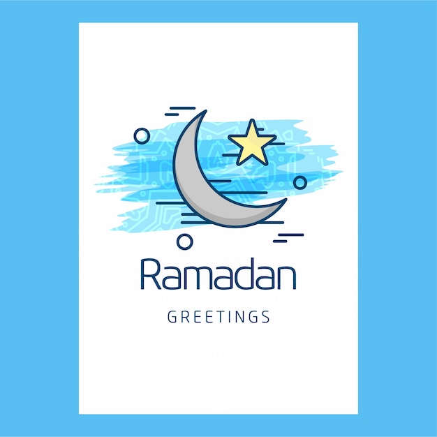 Vector ramadan kareem typogrpahic with creative design vector