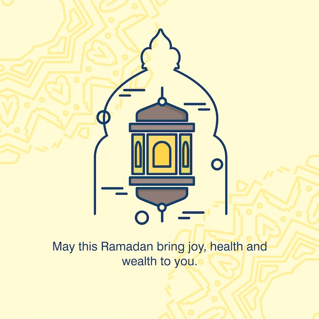 Vector ramadan kareem typogrpahic with creative design vector