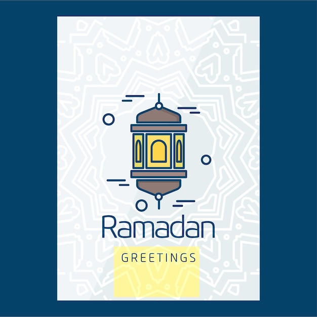 Ramadan kareem typogrpahic with creative design vector