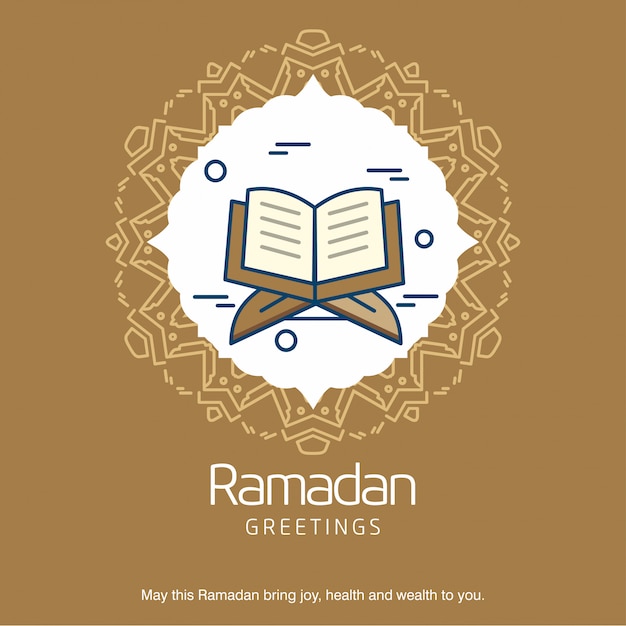 Ramadan kareem typogrpahic with creative design vector