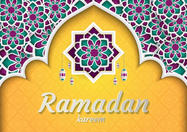 Ramadan Kareem van uitnodigingenontwerp