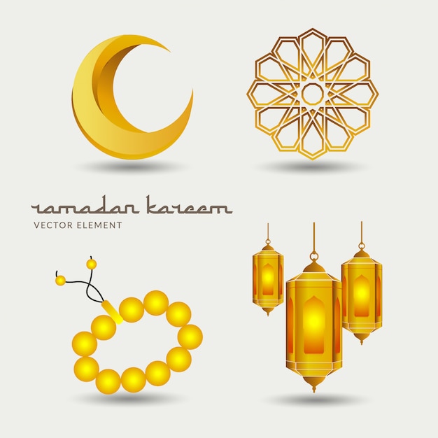 Vettore elemento vettoriale di ramadan kareem