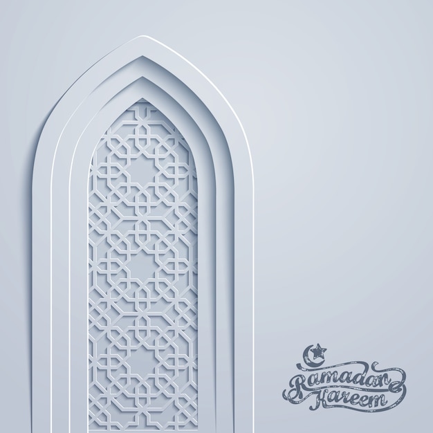 Ramadan kareem vector greeting background