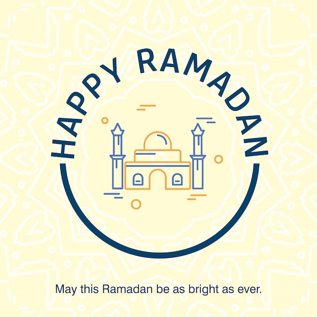 Ramadan Kareem Vector Greeting Card Achtergrond