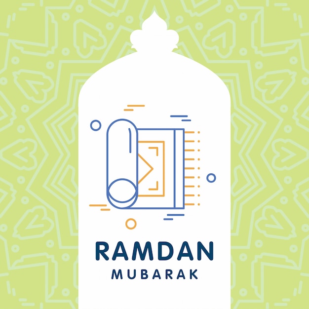 Ramadan Kareem Vector Greeting Card Achtergrond