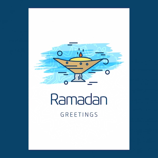 Ramadan kareem vector greeting card achtergrond