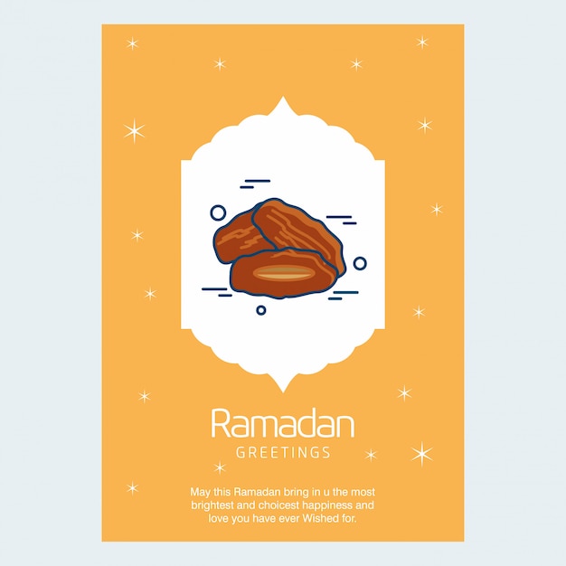 Ramadan kareem vector greeting card achtergrond