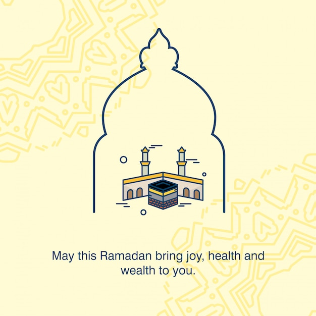 Ramadan kareem vector greeting card achtergrond