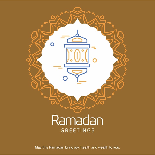 Fondo della cartolina d'auguri di vettore di ramadan kareem
