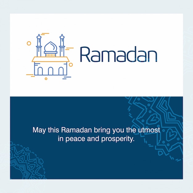 Fondo della cartolina d'auguri di vettore di ramadan kareem