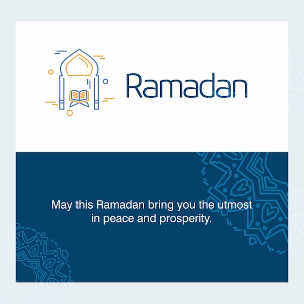 Ramadan kareem vector greeting card background