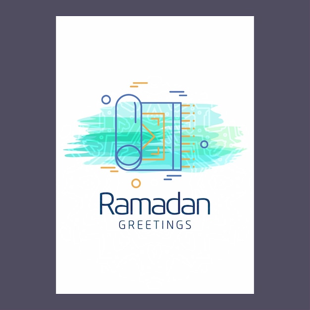 Ramadan kareem vector greeting card background