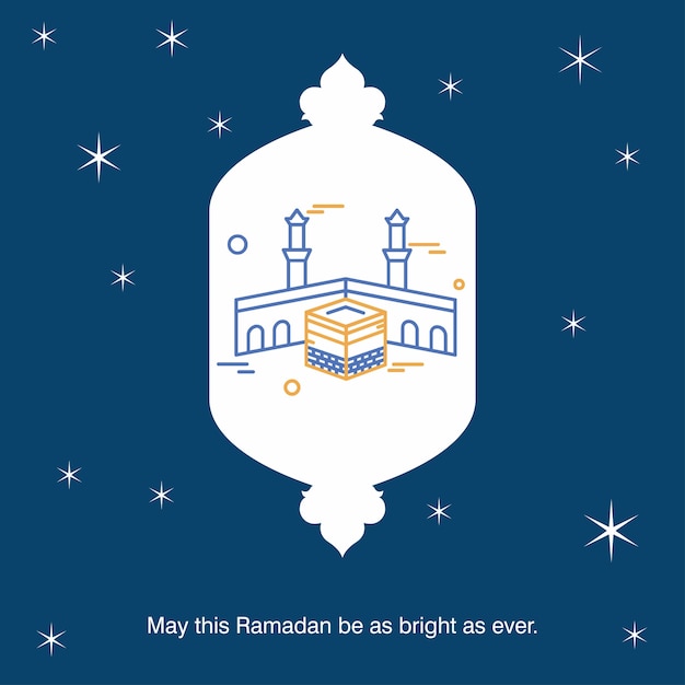 Ramadan kareem vector greeting card background