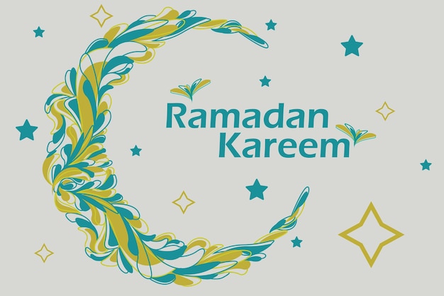 Vector ramadan kareem vector greeting card background