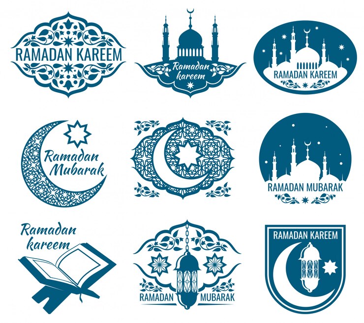 Vector ramadan kareem vector labels