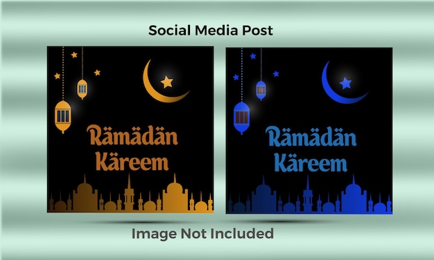 Vector ramadan kareem vector social media post