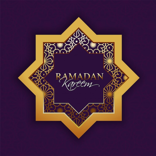 Ramadan Kareem-viering met gouden ster