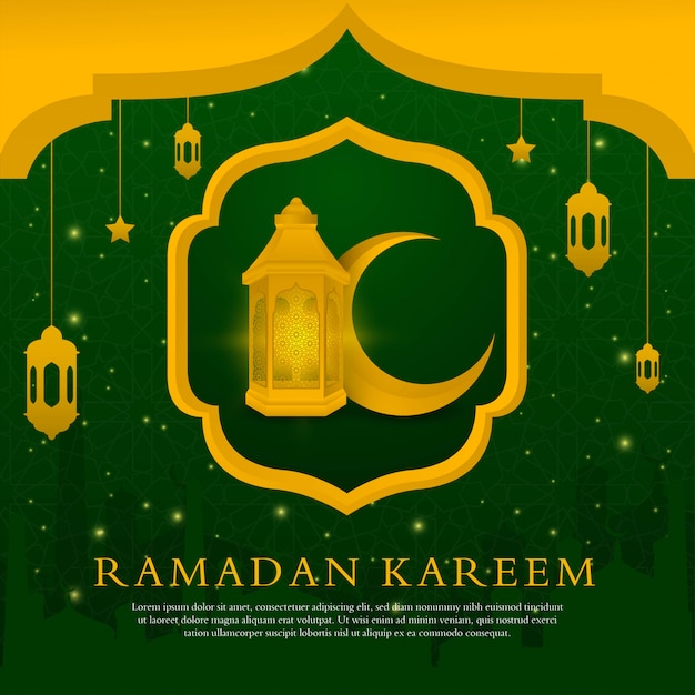 ramadan kareem viering sjabloon