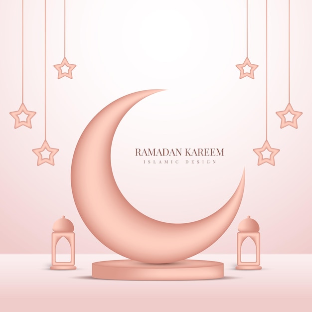 Ramadan Kareem Vierkante Achtergrond Vector
