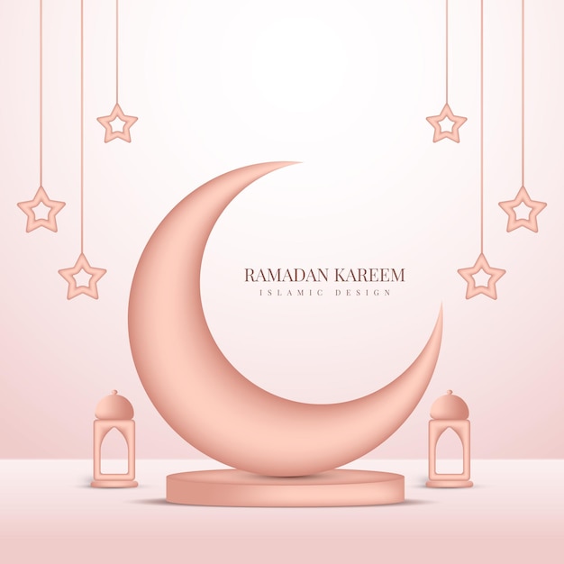 Ramadan kareem vierkante achtergrond vector