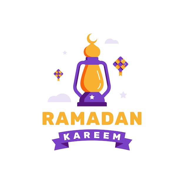 Ramadan Kareem vlakke afbeelding