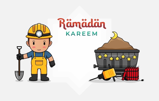 Ramadan kareem-wenskaartsjabloon