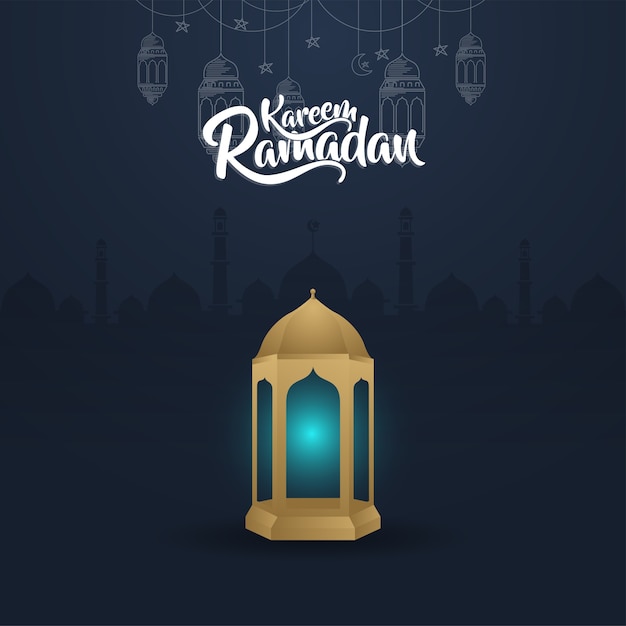 Ramadan kareem wenskaartsjabloon