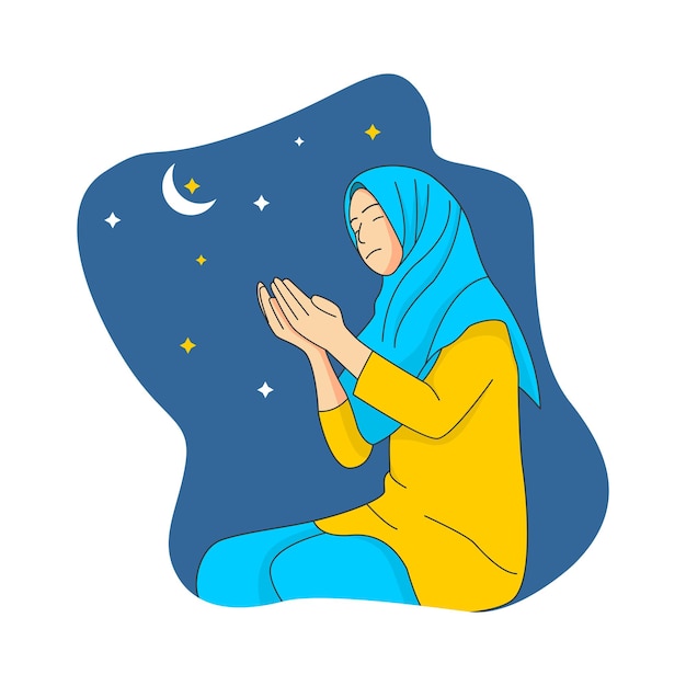 Ramadan kareem con illustrazione islamica