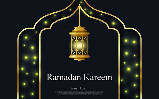 Ramadan kareem with lamp background.