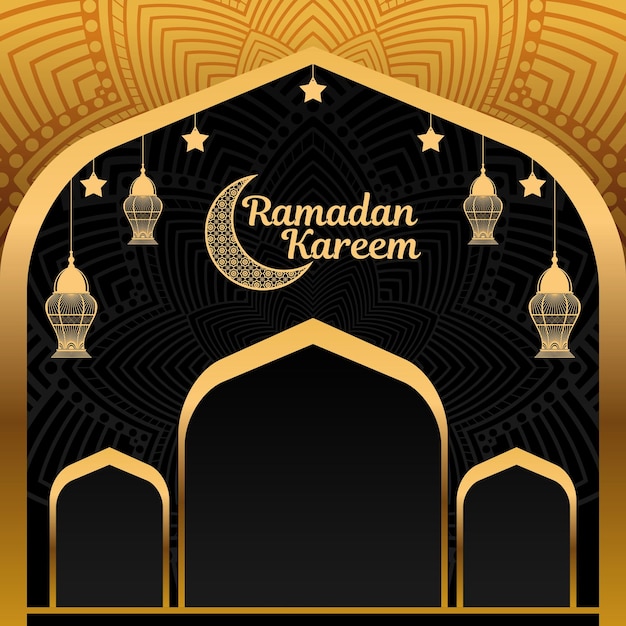 Ramadan kareem with lantern