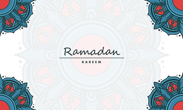 Vector ramadan kareem with mandala background