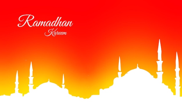 Ramadan kareem with mosque