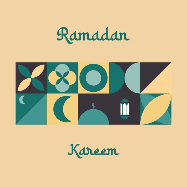 Vector ramadan kareemislamitische groetkaart sjabloon met ramadan voor behang ontwerp poster