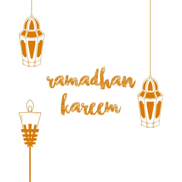 Vector ramadan karem eenvoudig ontwerpelement