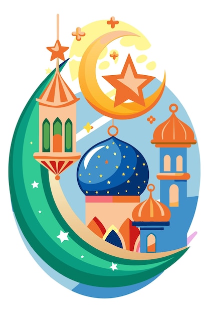 Vector ramadan karim flat illustration vector illustration