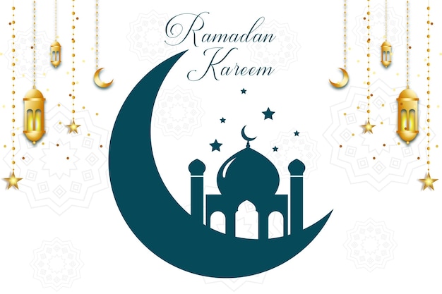 Ramadan lamp vector background design