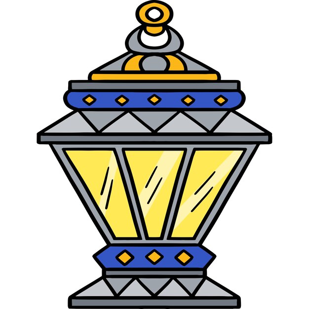 Ramadan Lantern Cartoon Colored Clipart