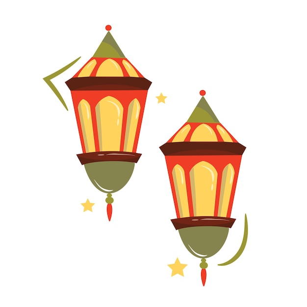 Ramadan lanterns illustration vector symbols of light and hope