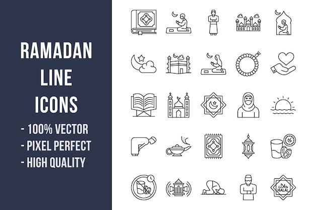 Ramadan Line Icons