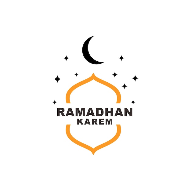 Modello di logo del ramadan